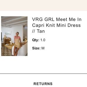 Verge Girl Meet Me in Capri Mini Knit Dress